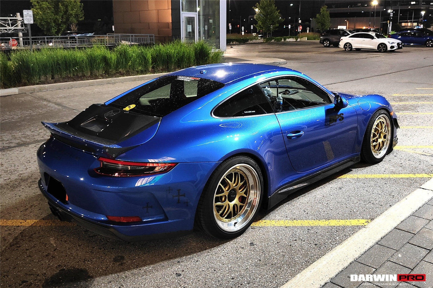 Darwinpro 2017-2019 Porsche 911 991.2 GT3 Only GT2RS Style Ducktail Spoiler with LED Light - DarwinPRO Aerodynamics