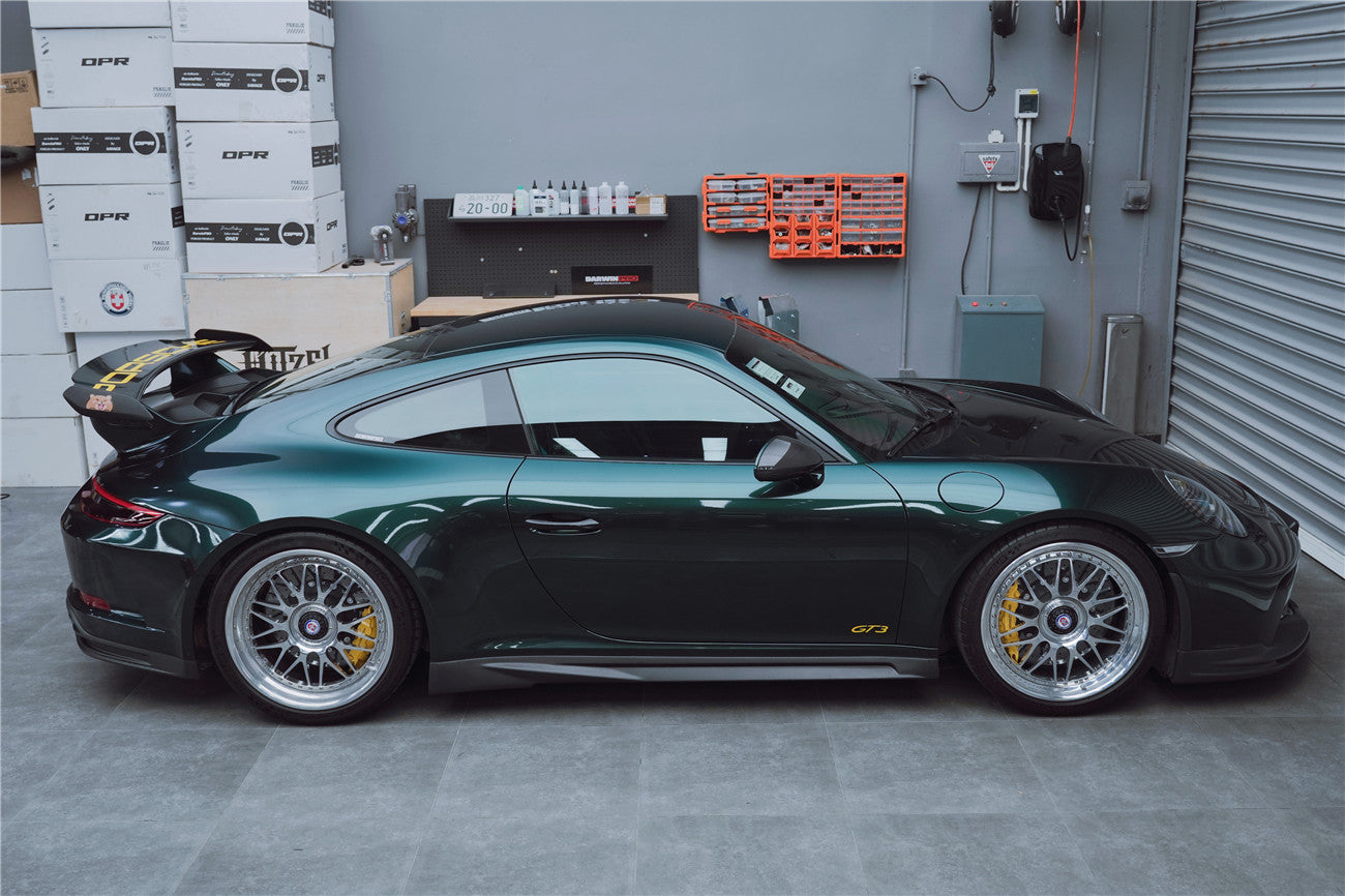 2017-2019 Porsche 911 991.2 GT3 Only BKSS Style Carbon Fiber Side Skirts - DarwinPRO Aerodynamics