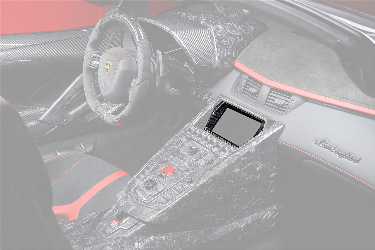 2011-2016 Lamborghini Aventador LP700 LP720 LP750 SV OE Style Carbon Fiber Navigation Screen Inner Trim (1PCS)