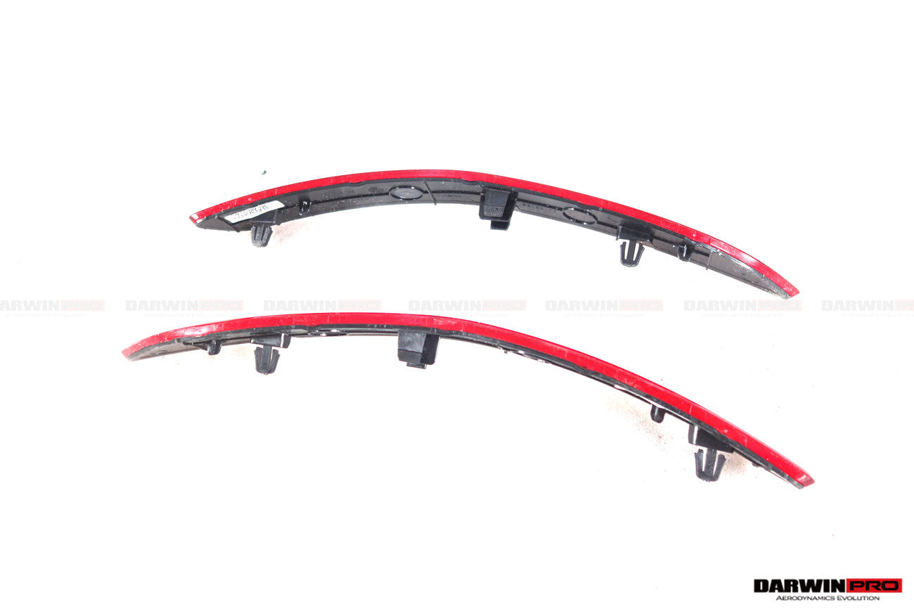 DarwinPRO 2019-2024 Porsche 911 992 Carrera & S & 4 & 4S & Targa & Cabriolet GT3 Style Rear Bumper Red Reflector Panels 