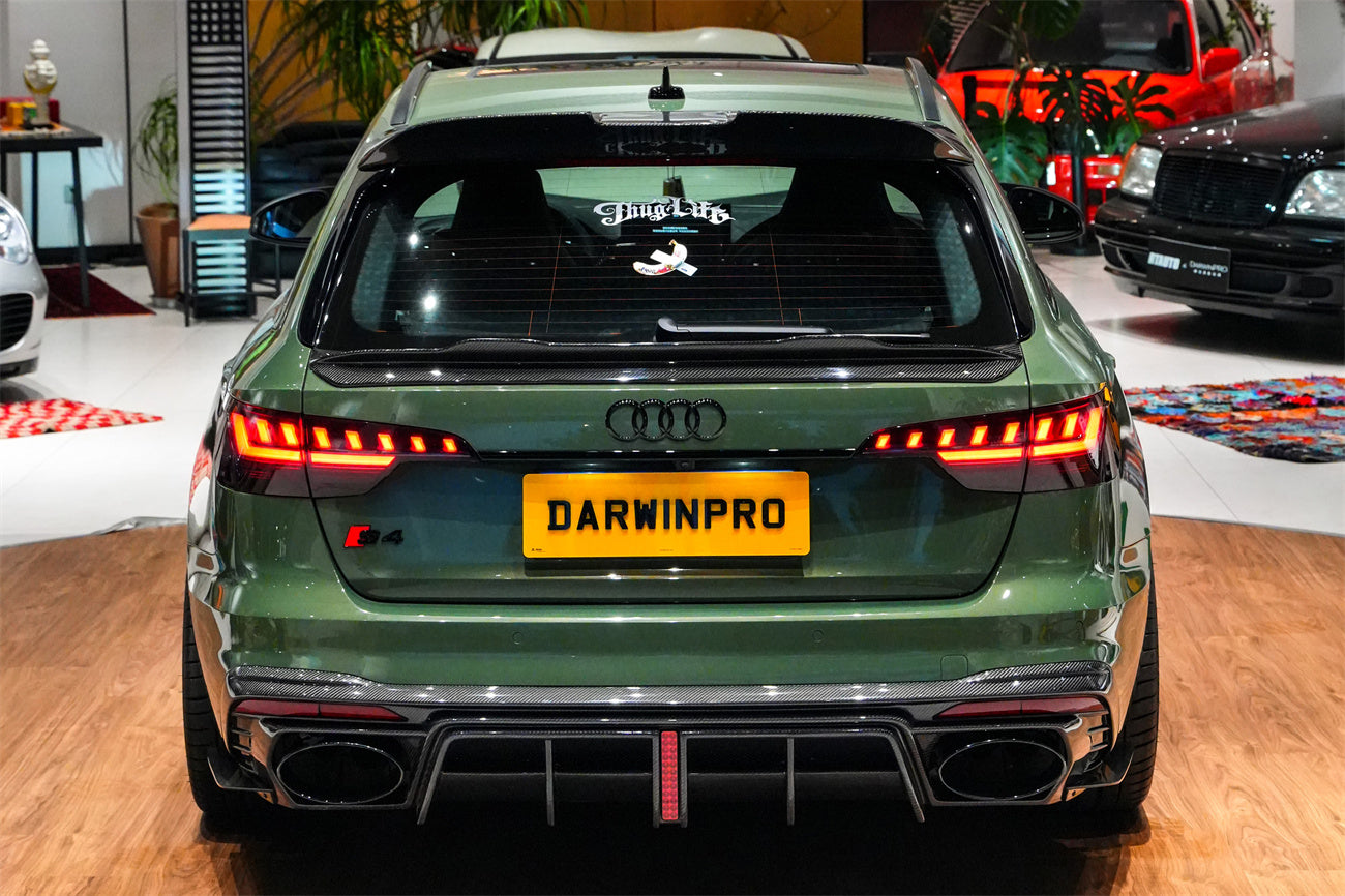 DarwinPRO 2020-2025 Audi S4 Avant B9.5 BKSS Style Carbon Fiber Rear Diffuser with exhasut tips