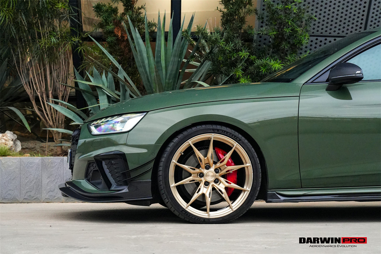 DarwinPRO 2020-2025 Audi S4 Avant B9.5 BKSS Style Carbon Fiber  Add On Side skirts Under Board