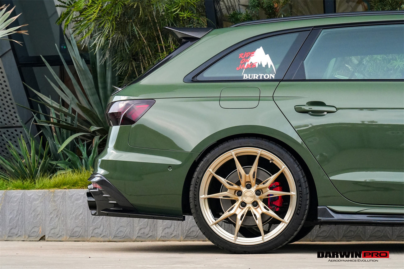 DarwinPRO 2020-2025 Audi S4 Avant B9.5 BKSS Style Carbon Fiber  Add On Side skirts Under Board
