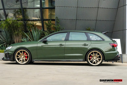 DarwinPRO 2020-2025 Audi S4 Avant B9.5 BKSS Style Carbon Fiber  Add On Side skirts Under Board