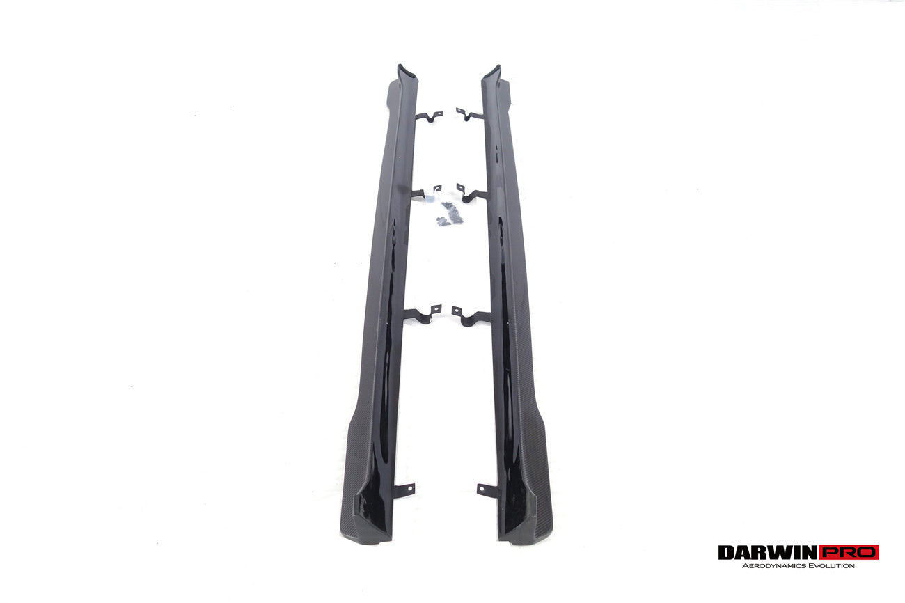 DarwinPRO 2020-2025 Audi S4 Avant B9.5 BKSS Style Carbon Fiber  Add On Side skirts Under Board