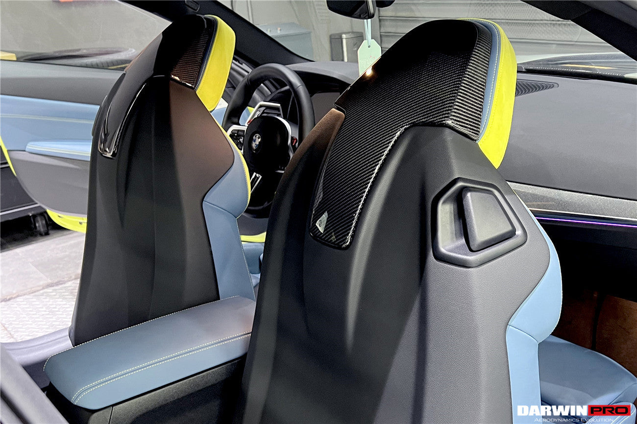 2021-UP BMW M3 G80 M4 G82 G83 Carbon Fiber Up Seat-Back Cover - DarwinPRO Aerodynamics