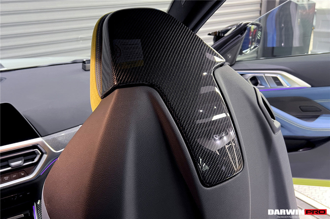 2021-UP BMW M3 G80 M4 G82 G83 Carbon Fiber Up Seat-Back Cover - DarwinPRO Aerodynamics