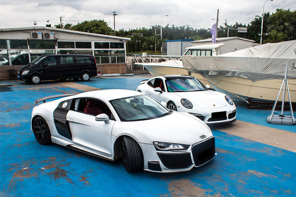 2006-2015 Audi R8 Coupe & Spyder DPGT Style Side Skirts - DarwinPRO Aerodynamics