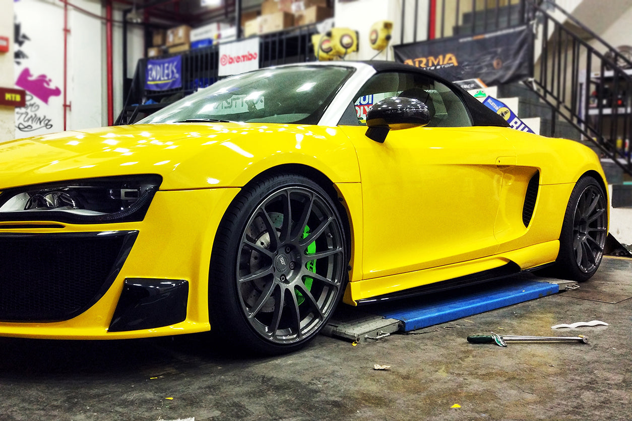 2006-2015 Audi R8 Coupe & Spyder DPGT Style Side Skirts - DarwinPRO Aerodynamics