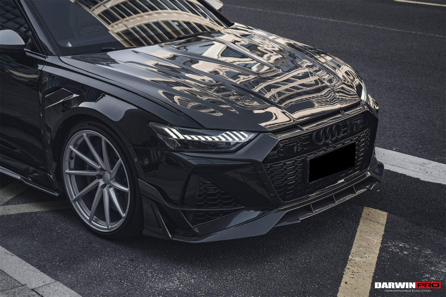 DarwinPRO 2019-2025 Audi RS6 C8 Avant & RS7 C8 Quattro IMP Performance Front Bumper Grille Cover - DarwinPRO Aerodynamics