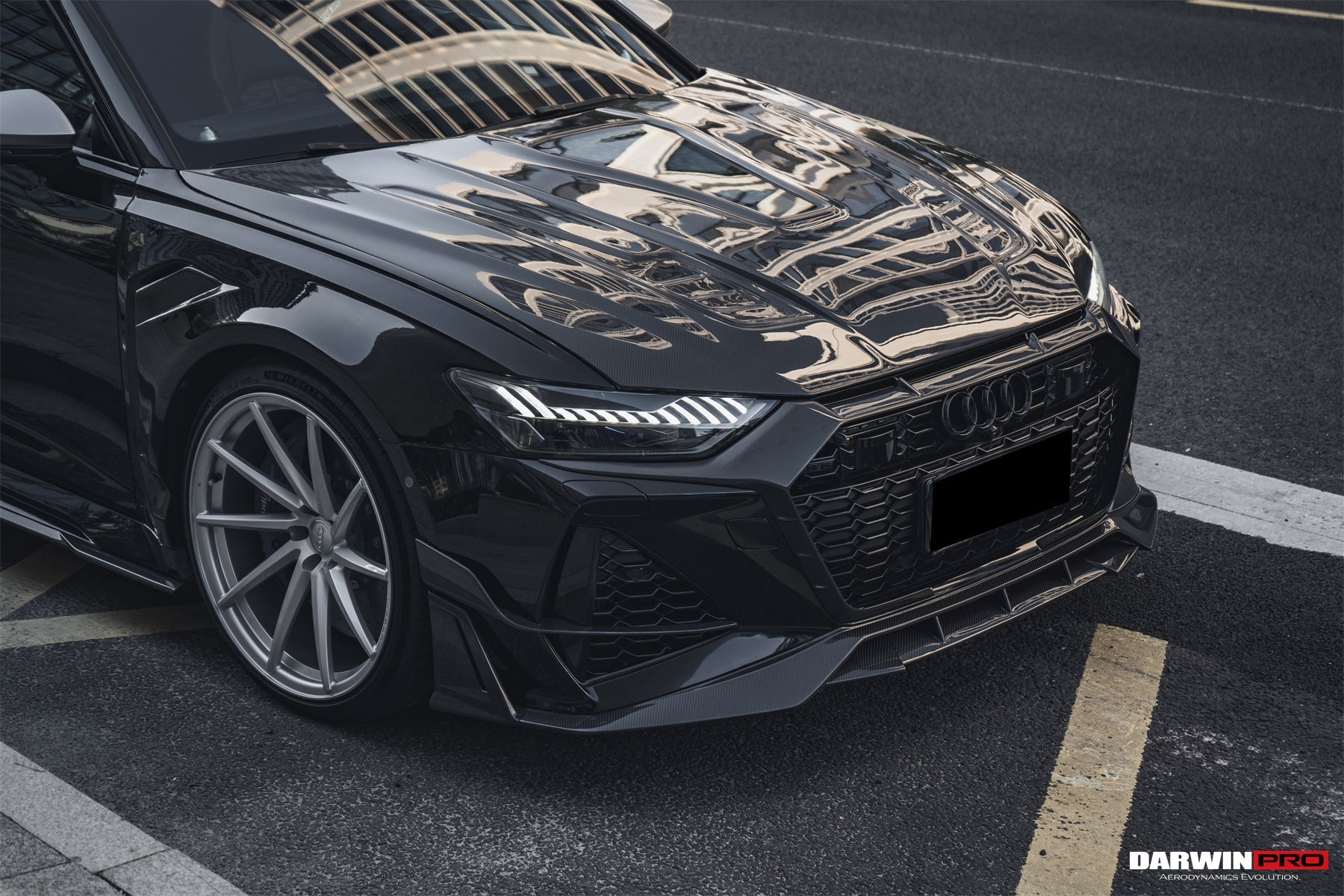 DarwinPRO 2019-2025 Audi RS6 C8 Avant & RS7 C8 Quattro IMP Performance Front Bumper Grille Cover - DarwinPRO Aerodynamics