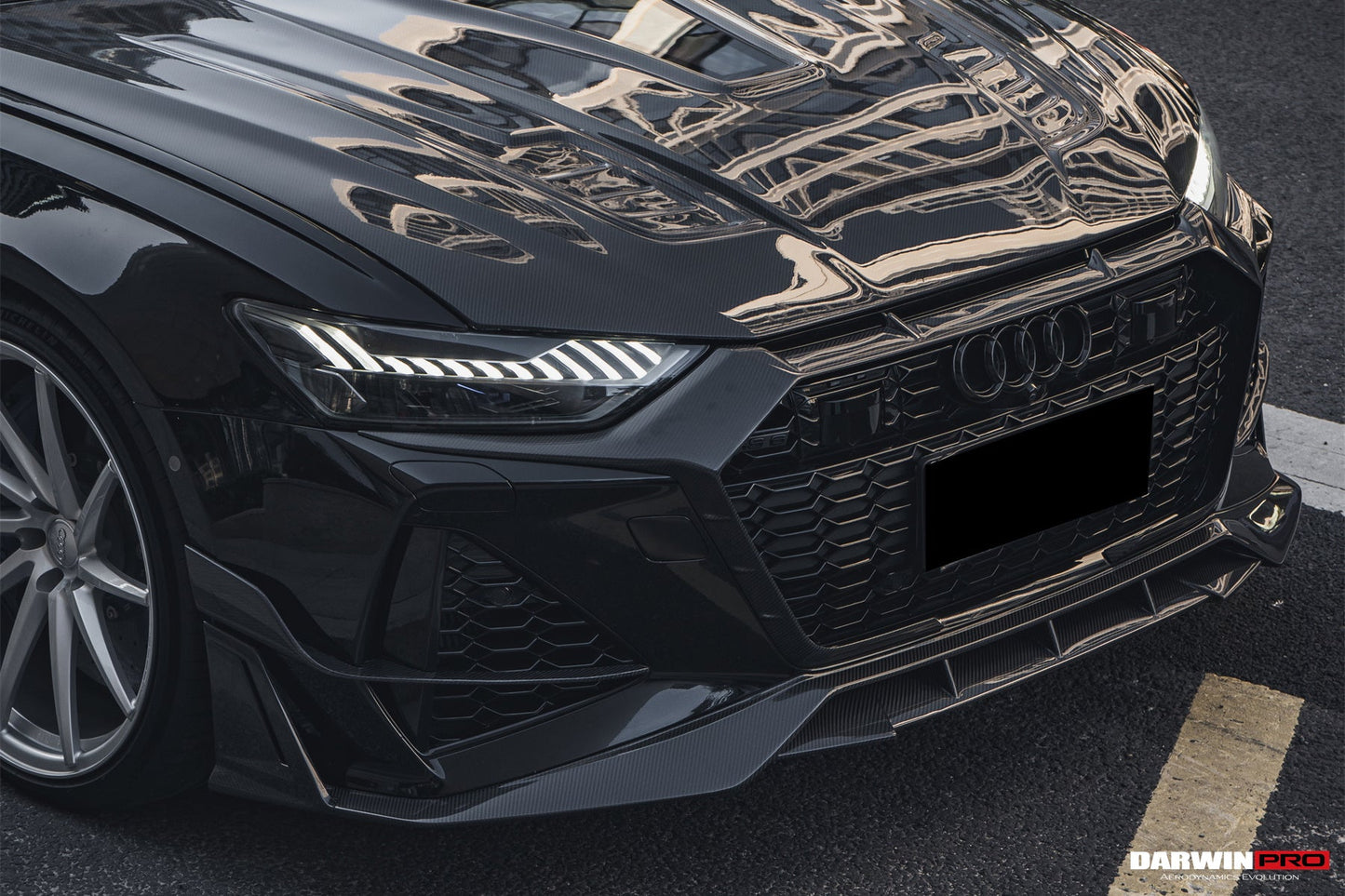 DarwinPRO 2019-2025 Audi RS6 C8 Avant & RS7 C8 Quattro IMP Performance Front Bumper Grille Cover - DarwinPRO Aerodynamics