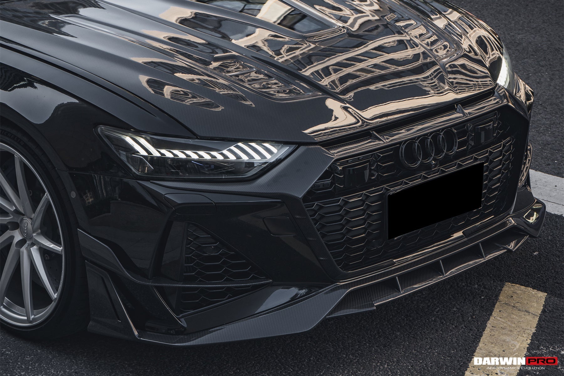 DarwinPRO 2019-2025 Audi RS6 C8 Avant & RS7 C8 Quattro IMP Performance Front Bumper Grille Cover - DarwinPRO Aerodynamics