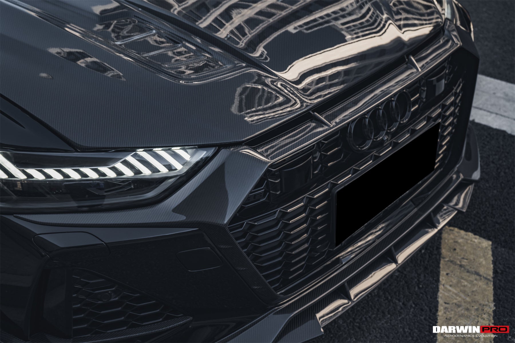 DarwinPRO 2019-2025 Audi RS6 C8 Avant & RS7 C8 Quattro IMP Performance Front Bumper Grille Cover - DarwinPRO Aerodynamics