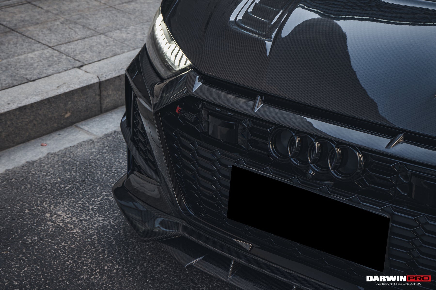 DarwinPRO 2019-2025 Audi RS6 C8 Avant & RS7 C8 Quattro IMP Performance Front Bumper Grille Cover - DarwinPRO Aerodynamics