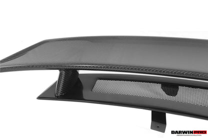 DarwinPRO 2016-2025 Audi R8 GEN2 Coupe ONLY GT Style Carbon Fiber Trunk Wing with Base - DarwinPRO Aerodynamics