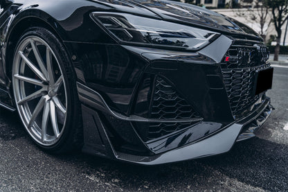 DarwinPRO 2019-2025 Audi RS6 Avant C8 & RS7 C8 Quattro IMP Performance Front Bumper Canards - DarwinPRO Aerodynamics