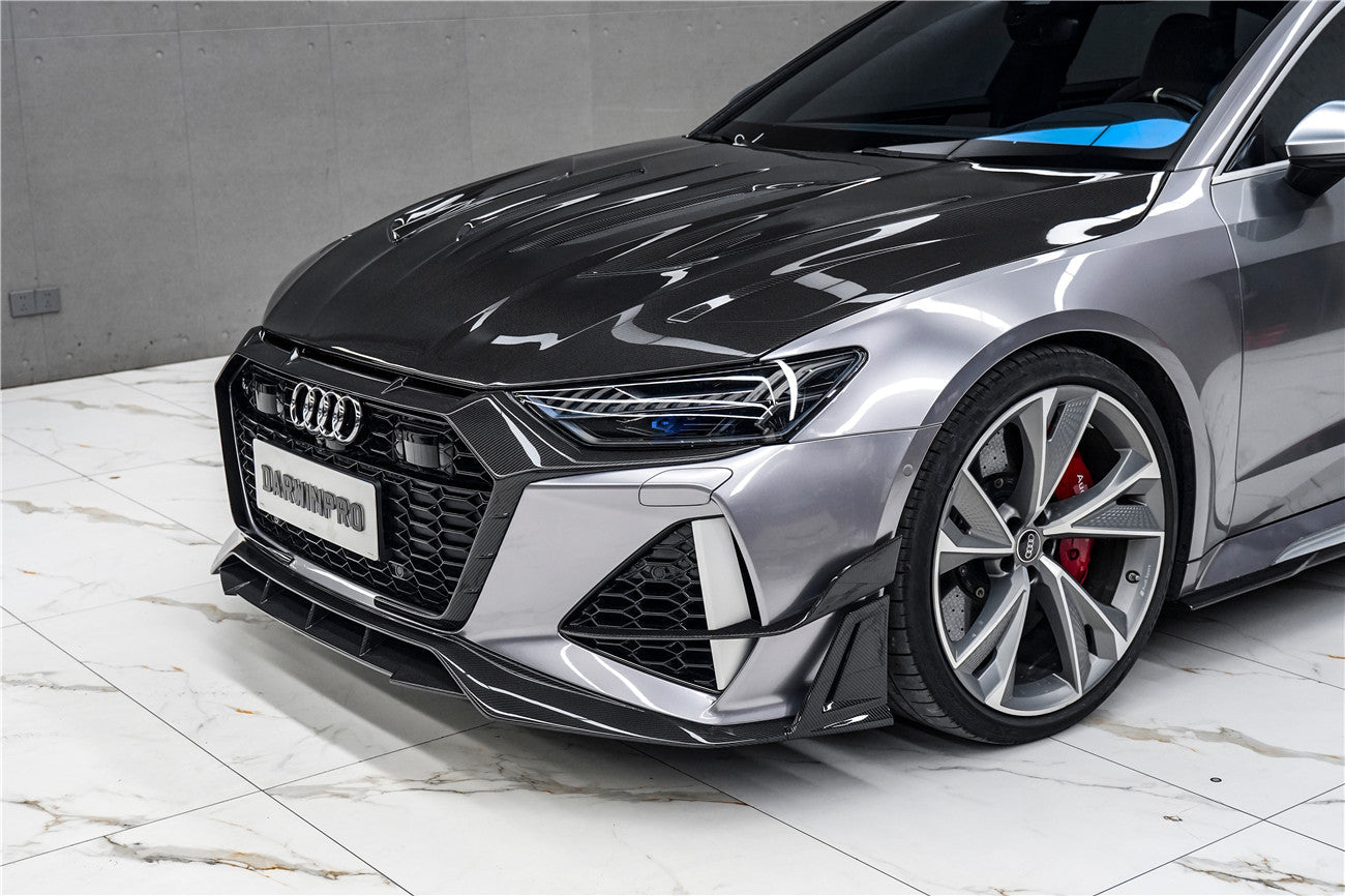 DarwinPRO 2019-2025 Audi RS6 C8 Avant & RS7 C8 Quattro IMP Performance Front Bumper Grille Cover - DarwinPRO Aerodynamics