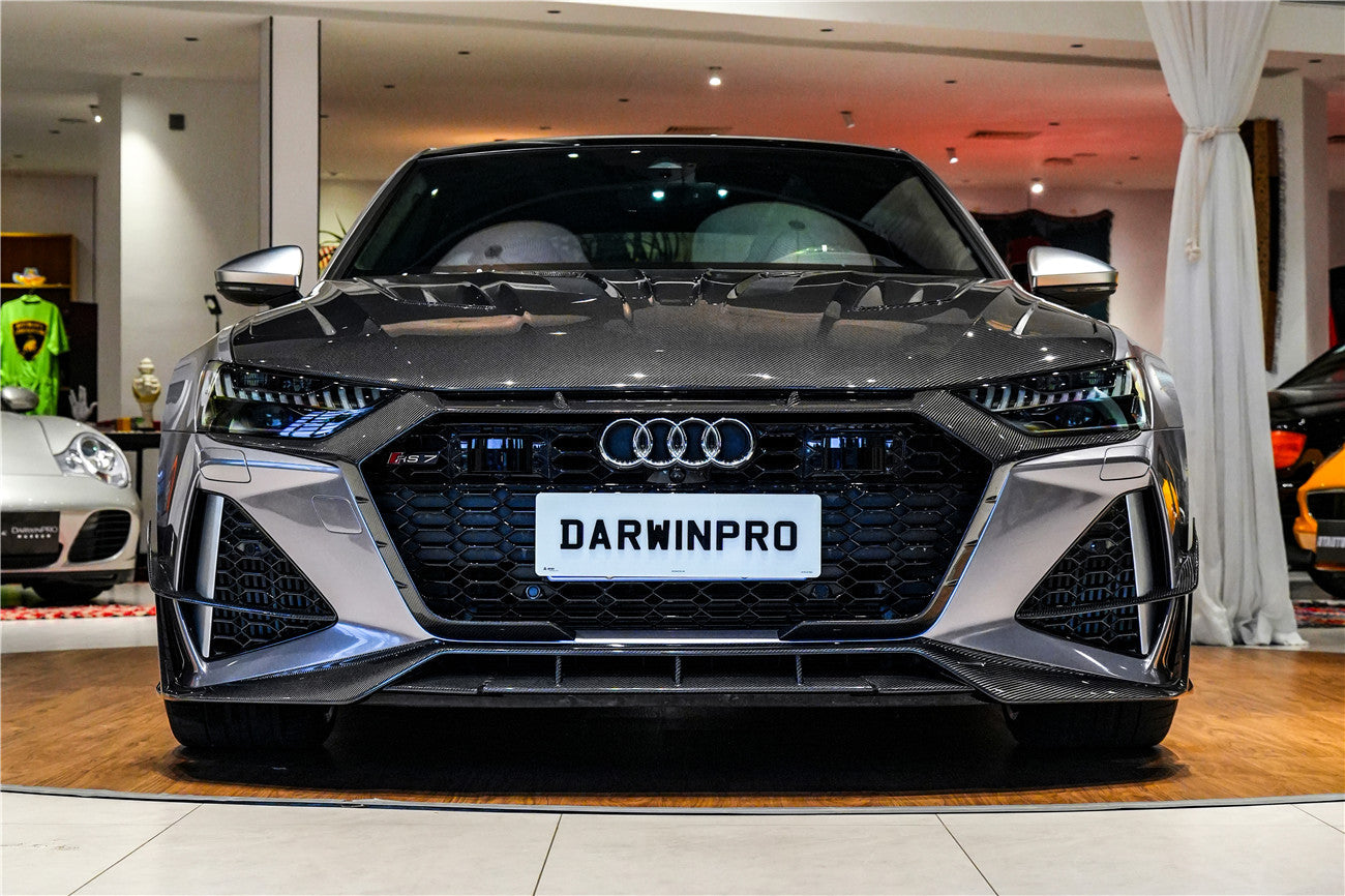 DarwinPRO 2019-2025 Audi RS6 C8 Avant & RS7 C8 Quattro IMP Performance Front Bumper Grille Cover - DarwinPRO Aerodynamics