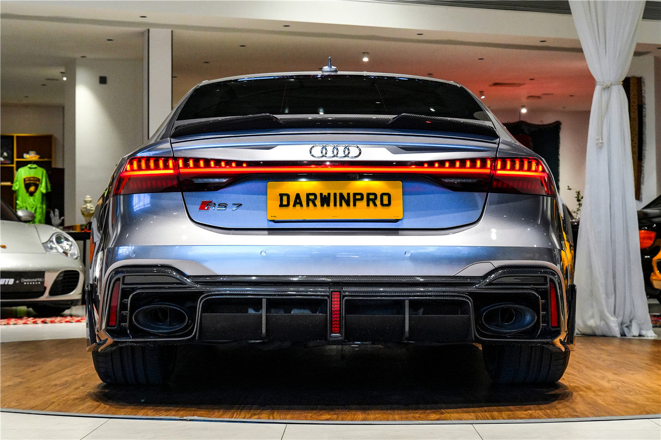 DarwinPRO 2019-UP Audi RS6 Avant C8 RS7 C8 Quattro IMP Performance Ver.2 Rear Diffuser
