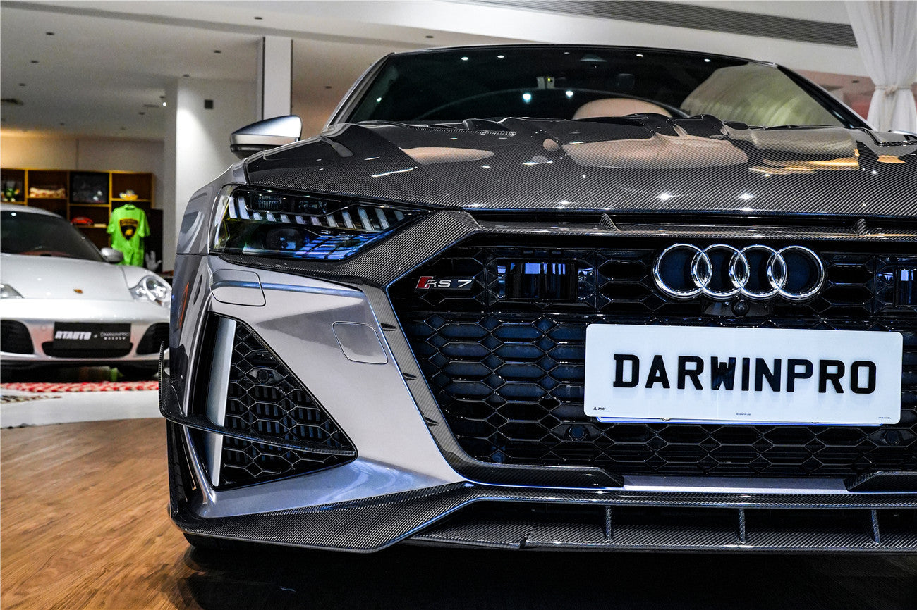 DarwinPRO 2019-2025 Audi RS6 C8 Avant & RS7 C8 Quattro IMP Performance Front Bumper Grille Cover - DarwinPRO Aerodynamics