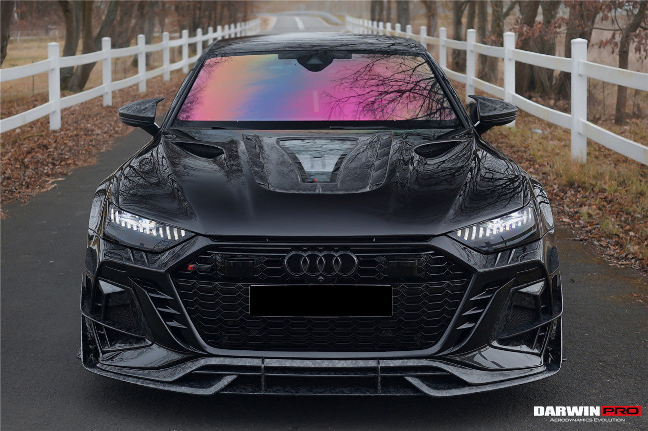 DarwinPRO 2019-2025 Audi RS7 Quattro & RS6 Avant C8 IMP Design Ver.2 Front Bumper - DarwinPRO Aerodynamics