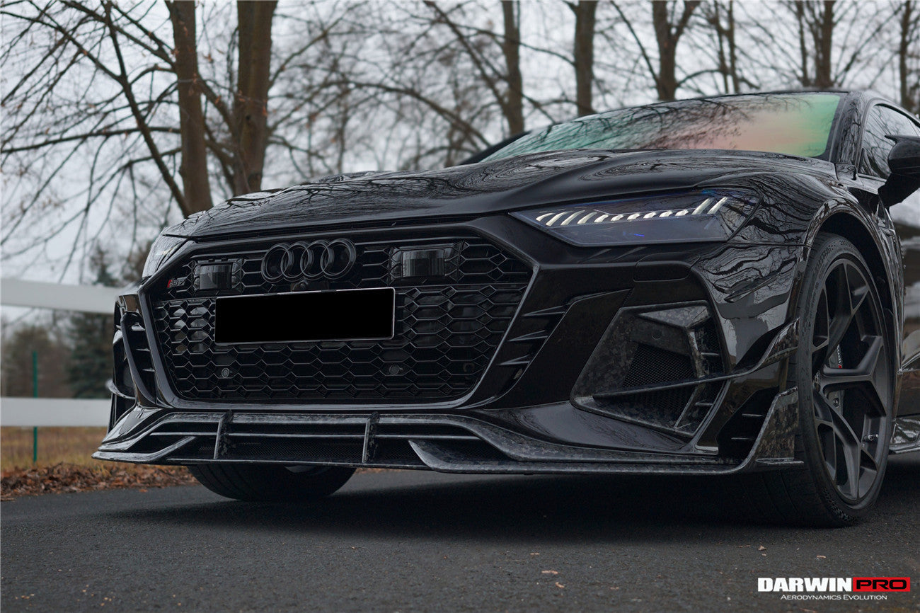 DarwinPRO 2019-2025 Audi RS7 Quattro & RS6 Avant C8 IMP Design Ver.2 Front Bumper - DarwinPRO Aerodynamics