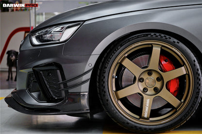 DarwinPRO 2020-2025 Audi S4 Avant B9.5 BKSS Style Carbon Fiber Front Bumper Canards
