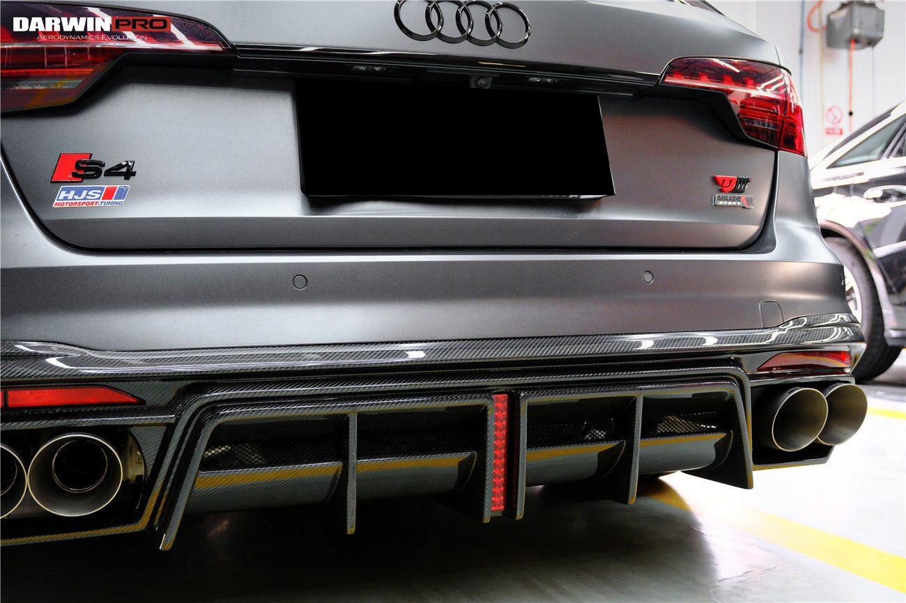 DarwinPRO 2020-2025 Audi S4 Avant B9.5 BKSS Style Carbon Fiber Rear Diffuser with exhasut tips