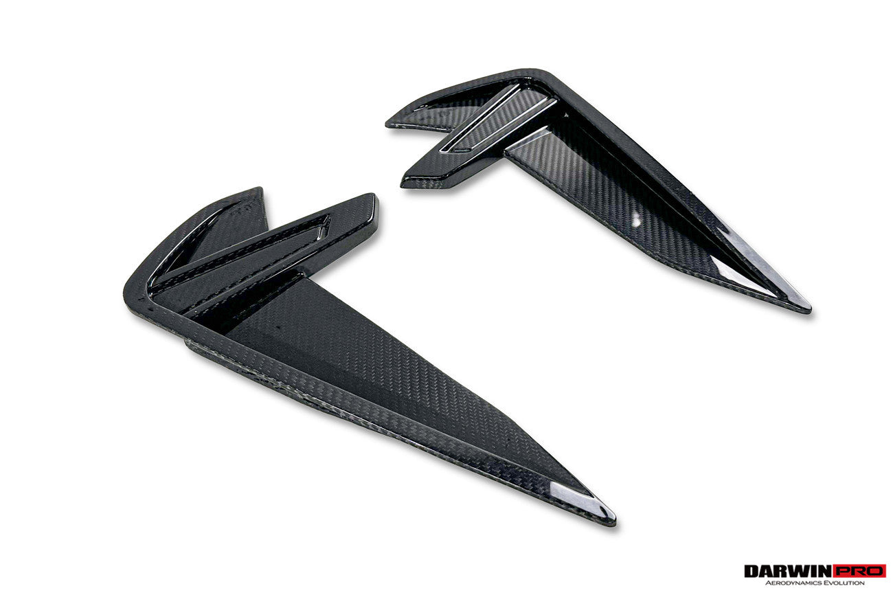 2019-2025 BMW M8 F91 F92 F93 AD Style Autoclave Carbon Fiber Front Fender Vent Trims