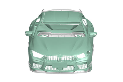 2019-2025 BMW M8 F91 F92 F93 AD Style Autoclave Carbon Fiber Front Lip Splitter