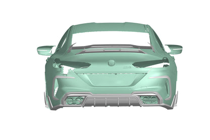 2019-2025 BMW M8 F91 F92 F93 AD Style Autoclave Carbon Fiber Rear Diffuser
