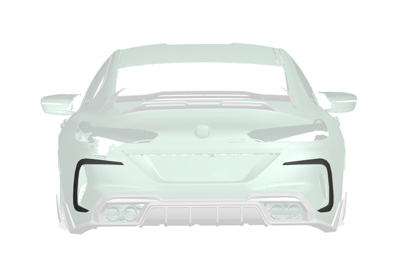2019-2025 BMW M8 F93 AD Style Autoclave Carbon Fiber Rear Bumper Side Vent Trims