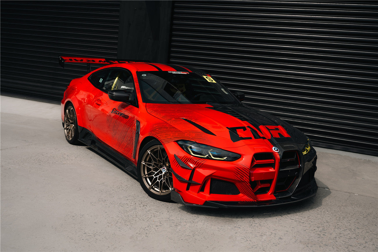 DarwinPRO 2021-UP BMW M4 G82 & G83 BKSSII Style Front Bumper and Front Fender and Side Skirts - DarwinPRO Aerodynamics