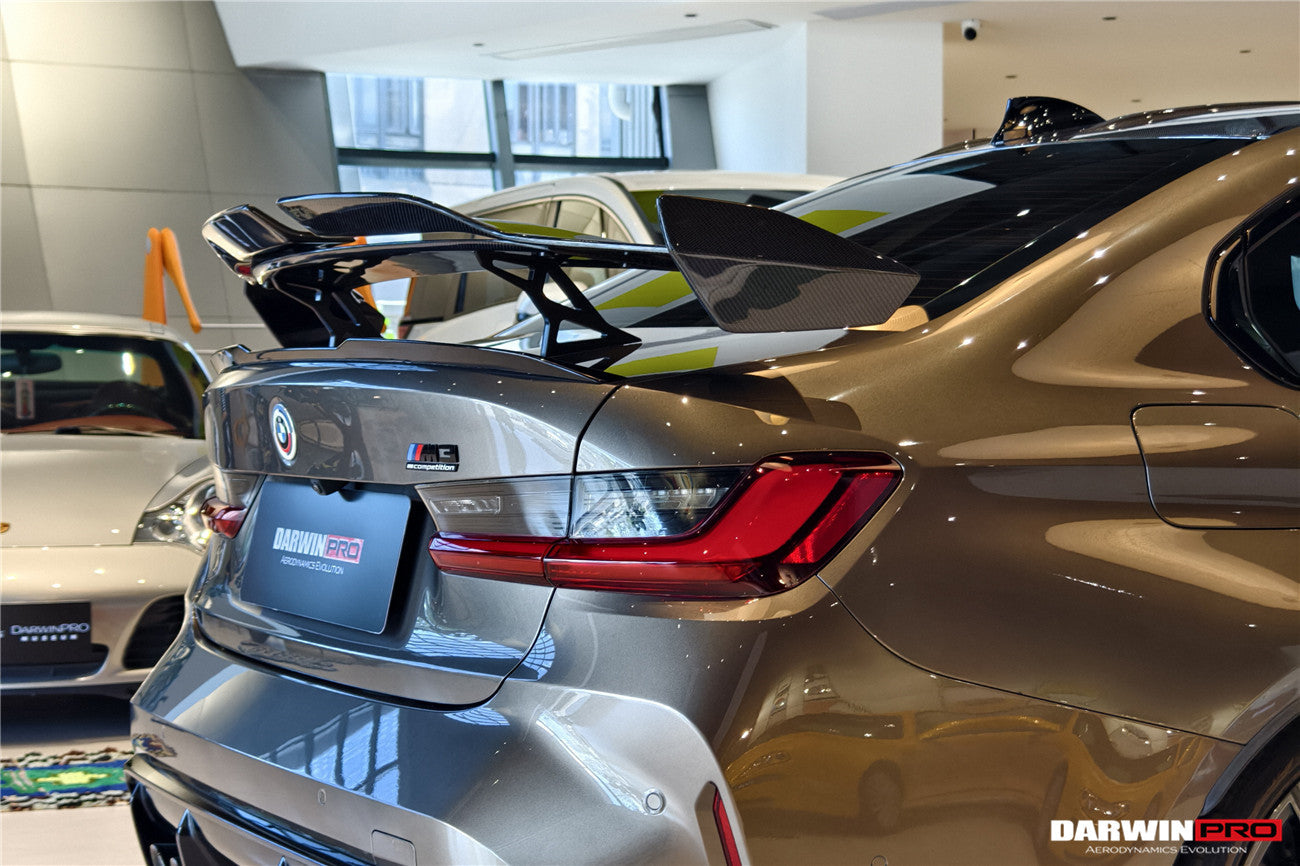 2021-UP BMW M3 G80 3 Series G20 M4 G82 4 Series G22 BKSSII Style Carbon Fiber Trunk Wing With Aluminum Slloy Wing Legs