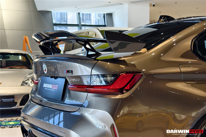 2021-UP BMW M3 G80 3 Series G20 M4 G82 4 Series G22 BKSSII Style Carbon Fiber Trunk Wing With Aluminum Slloy Wing Legs