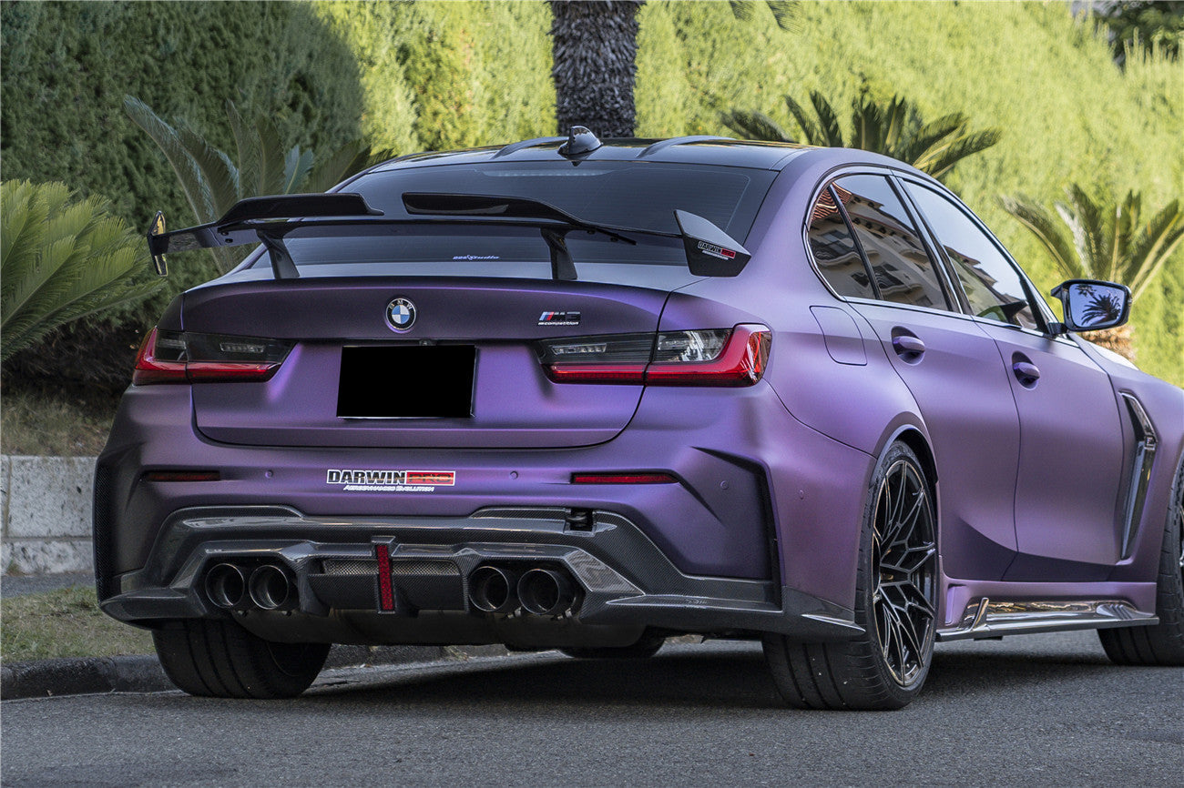 2021-UP BMW M3 G80 BKSSII Style Rear Bumper With Exhaust Tips