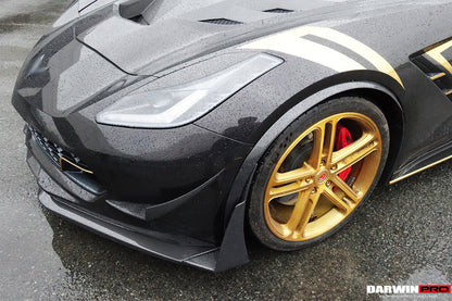 2013-2019 Corvette C7 Z51 Z06 Grandsport Carbon Fiber Front Lip with Winglets