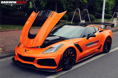 2013-2019 Corvette Z06 Grandsport Convert ZR1 Style Front Body Kit - DarwinPRO Aerodynamics
