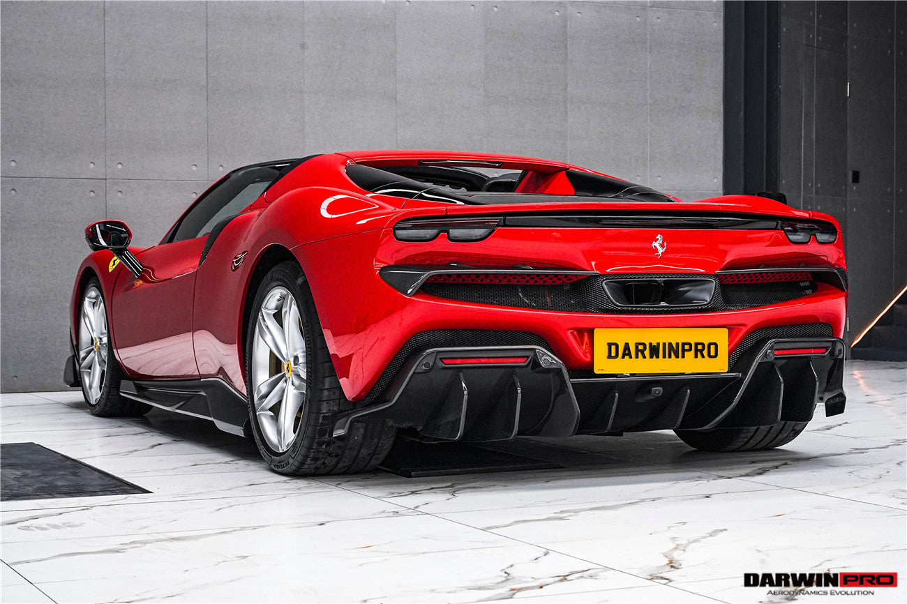 DarwinPRO 2022-2026 Ferrari 296 GTB & GTS Type F171 iMP Style Carbon Fiber Full Kit (For Surround View Camera System Bumper Only) - DarwinPRO Aerodynamics