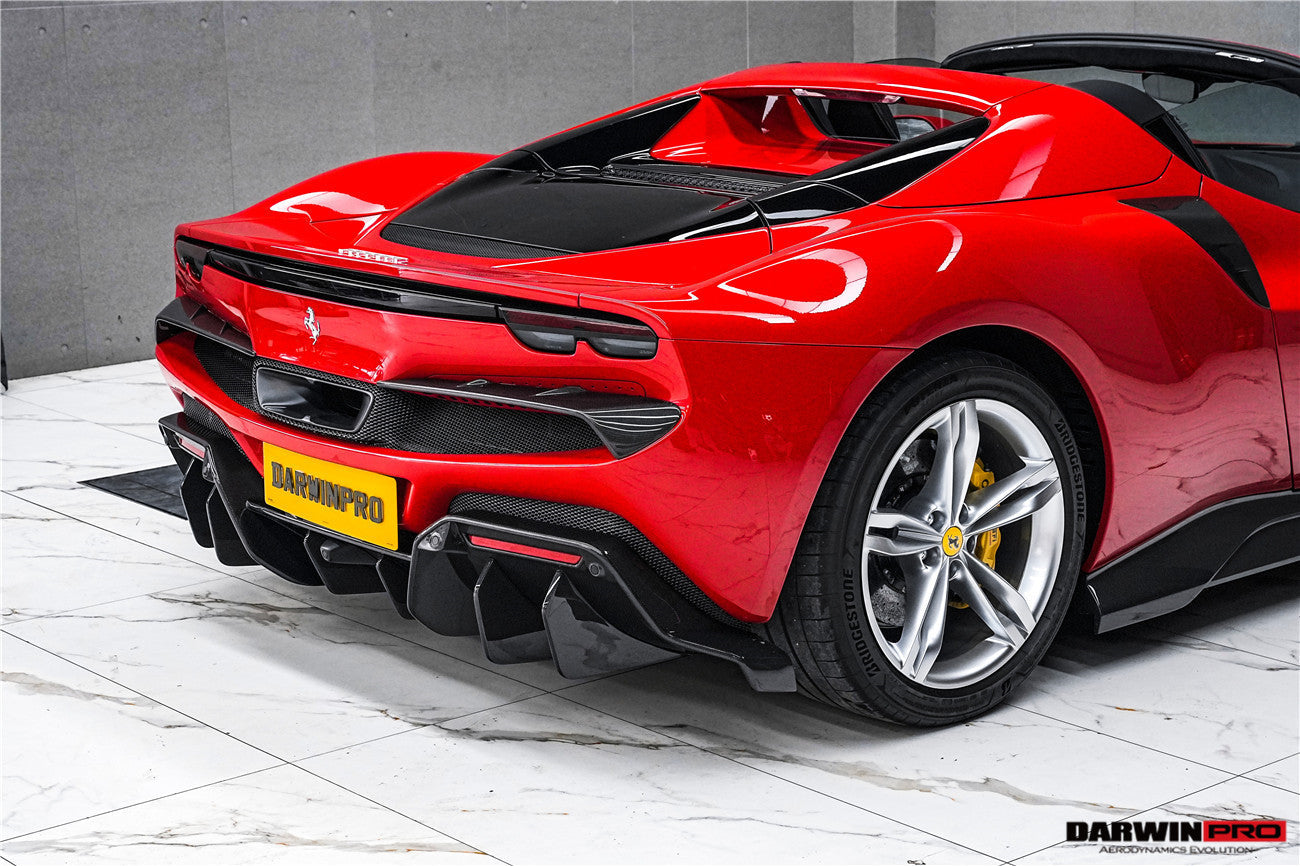 DarwinPRO 2022-2026 Ferrari 296 GTB & GTS Type F171 iMP Style Carbon Fiber Full Kit (For Surround View Camera System Bumper Only) - DarwinPRO Aerodynamics