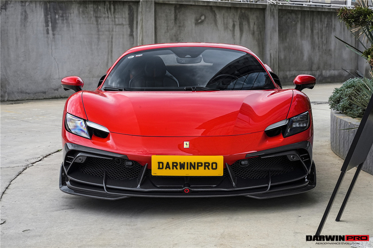 DarwinPRO 2022-2026 Ferrari 296 GTB & GTS Type F171 iMP Style Carbon Fiber Full Kit (For Surround View Camera System Bumper Only) - DarwinPRO Aerodynamics