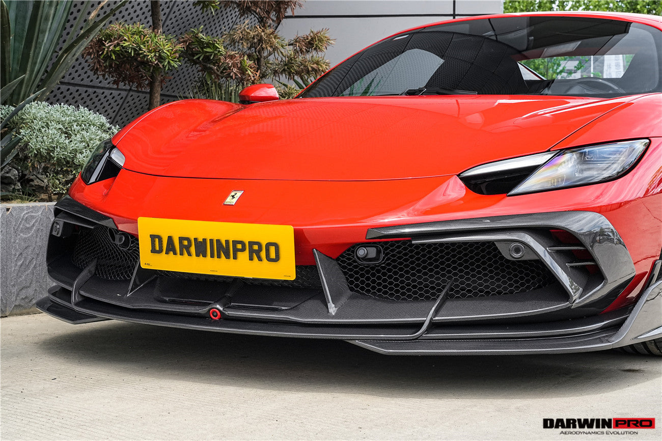 DarwinPRO 2022-2026 Ferrari 296 GTB & GTS Type F171 iMP Style Carbon Fiber Full Kit (For Surround View Camera System Bumper Only) - DarwinPRO Aerodynamics