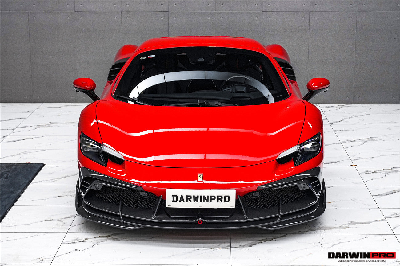 DarwinPRO 2022-2026 Ferrari 296 GTB & GTS Type F171 iMP Style Carbon Fiber Full Kit (For Surround View Camera System Bumper Only) - DarwinPRO Aerodynamics