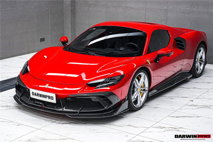 DarwinPRO 2022-2026 Ferrari 296 GTB & GTS Type F171 iMP Style Carbon Fiber Full Kit (For Surround View Camera System Bumper Only) - DarwinPRO Aerodynamics