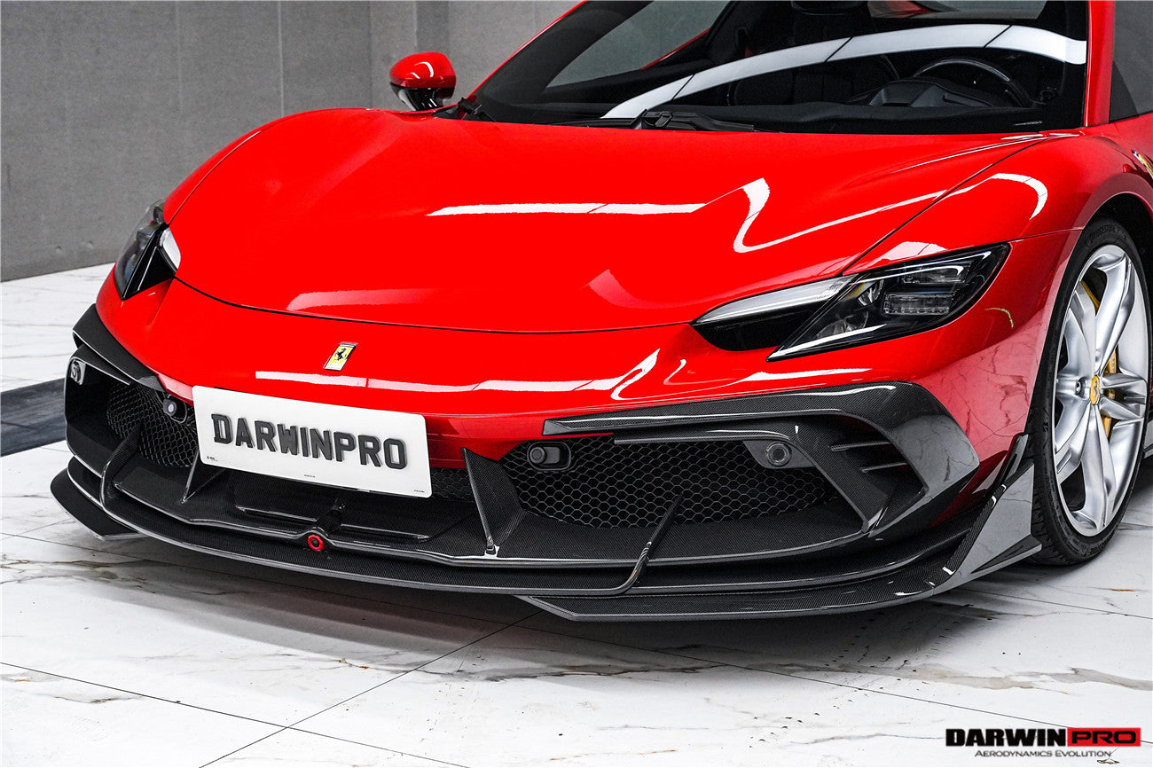 DarwinPRO 2022-2026 Ferrari 296 GTB & GTS Type F171 iMP Style Carbon Fiber Full Kit (For Surround View Camera System Bumper Only) - DarwinPRO Aerodynamics