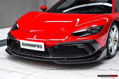 DarwinPRO 2022-2026 Ferrari 296 GTB & GTS Type F171 iMP Style Carbon Fiber Full Kit (For Surround View Camera System Bumper Only) - DarwinPRO Aerodynamics