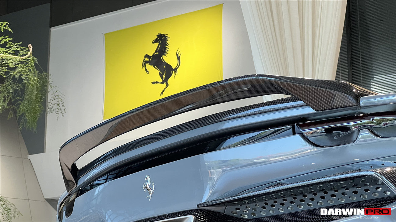 DarwinPRO 2022-2026 Ferrari 296 GTB Type F171 iMP Style Carbon Fiber Trunk Spoiler - DarwinPRO Aerodynamics