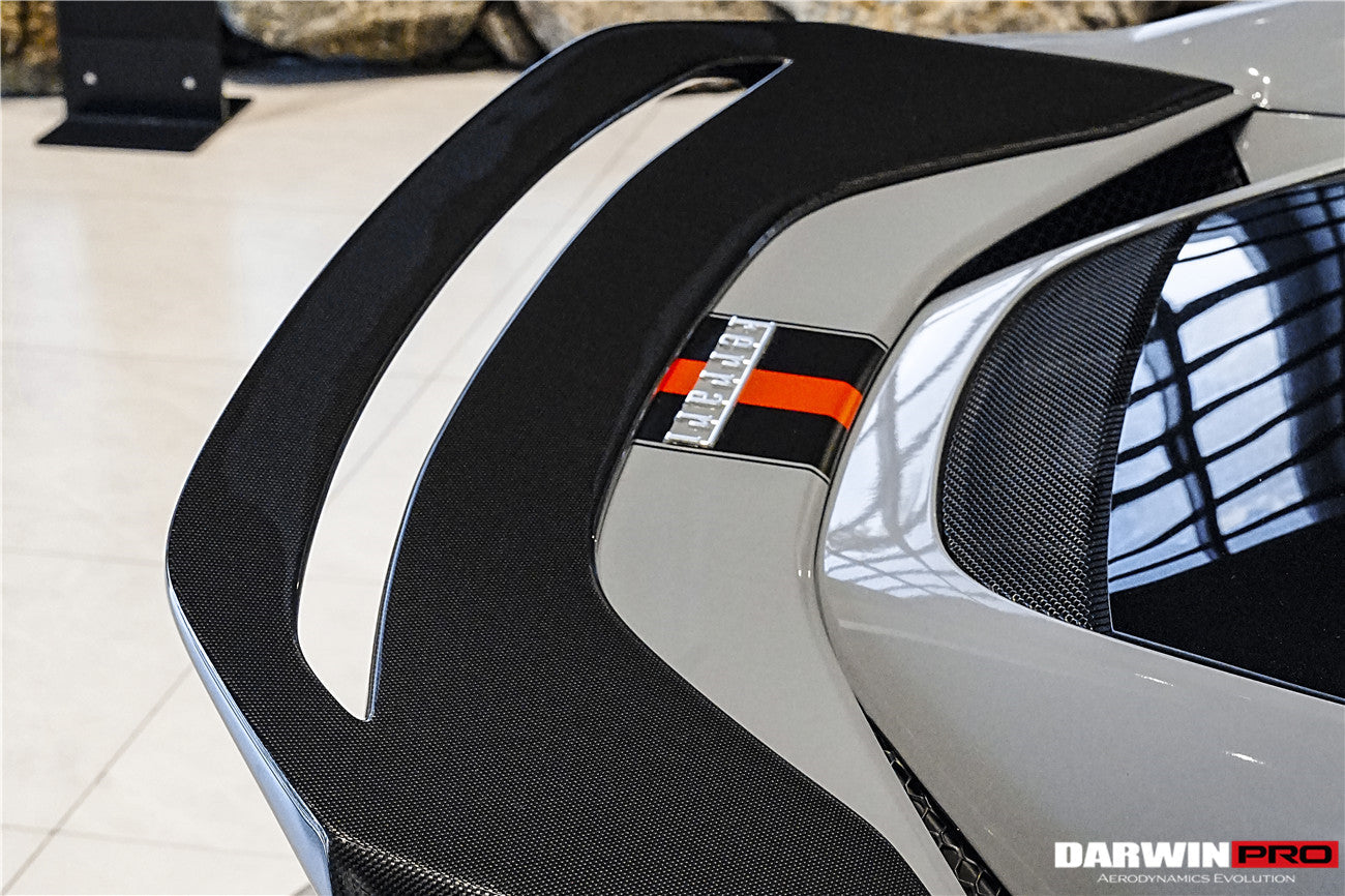 DarwinPRO 2022-2026 Ferrari 296 GTB Type F171 iMP Style Carbon Fiber Trunk Spoiler - DarwinPRO Aerodynamics