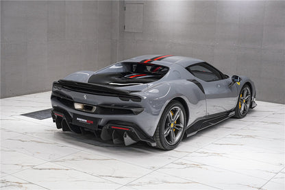 DarwinPRO 2022-2025 Ferrari 296 GTB & GTS Type F171 iMP Style Carbon Fiber Rear Diffuser With Undertray - DarwinPRO Aerodynamics